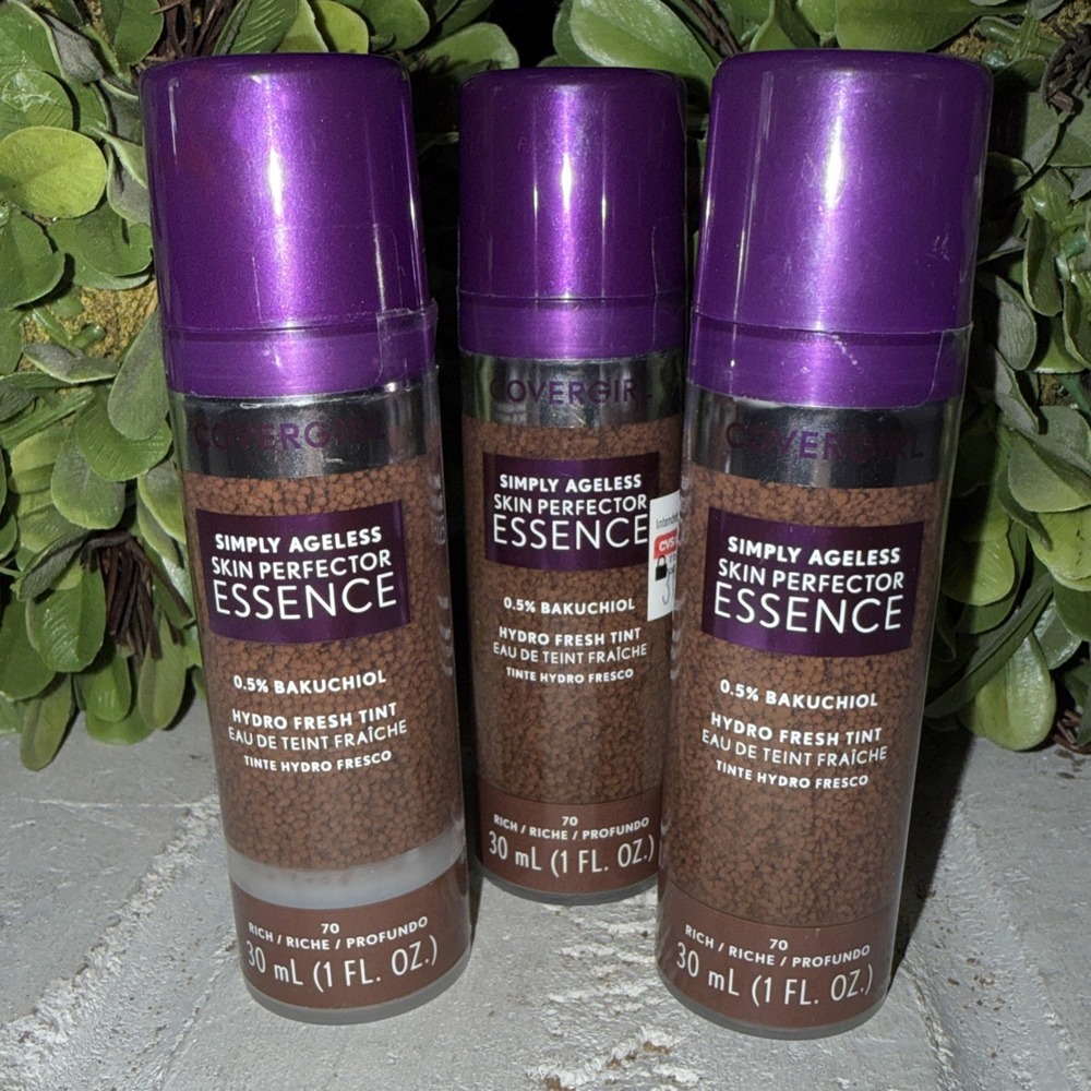 Covergirl‎ Simply Ageless Skin Perfector Essence Hydro Fresh Tint #70 Rich ~ X 3